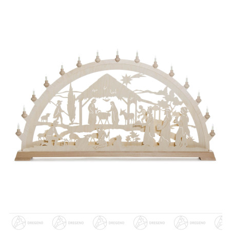 Schwibbogen mit Christi Geburt, elektrisch beleuchtet