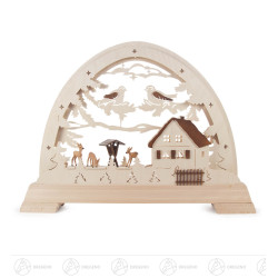 Rundbogen mit Rehen und...