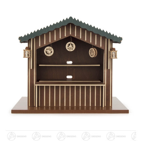 Weihnachtsmarktstand mit 10-fach Verteiler und Trafo elektrisch beleuchtet 27cm