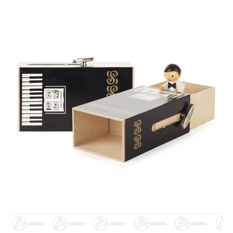 Schiebebox Piano-Box mit Junge Melodie: Kanon in D-Dur 6cm