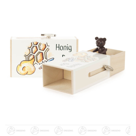 Schiebebox Honig-Box mit Bär Melodie: Bienchen summ herum 6cm