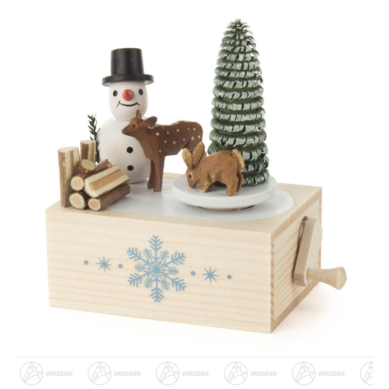 Klimperkästchen Schneemann Melodie: Winter Wonderland 9cm