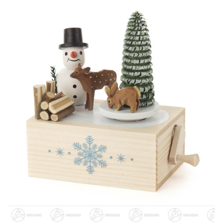 Klimperkästchen Schneemann Melodie: Winter Wonderland 9cm