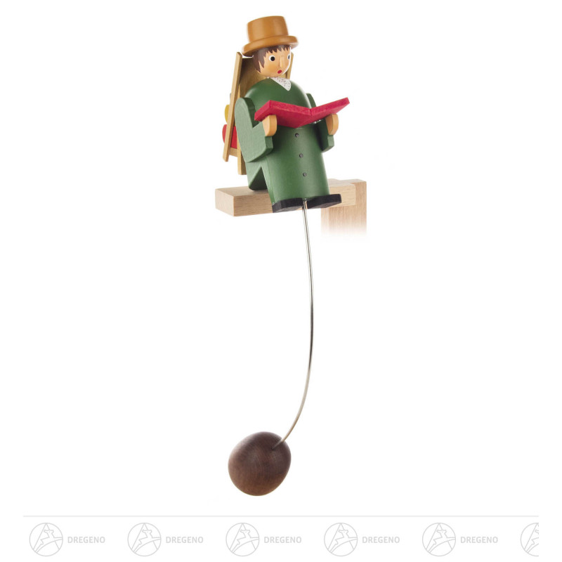 Schaukelfigur Buchleser mittel grün 27cm