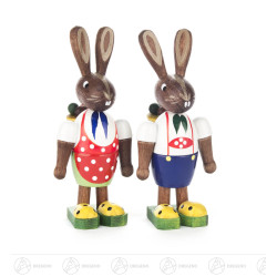 Hasenpaar mit Körben 7cm