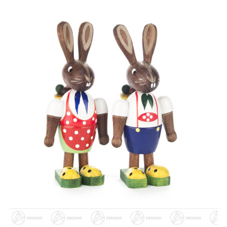 Hasenpaar mit Körben 7cm