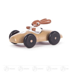 Hasenrennauto klein, natur 8cm