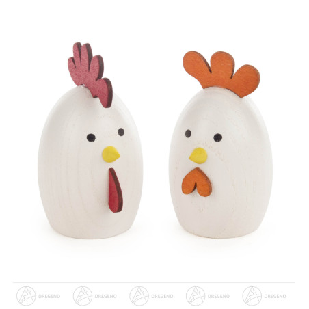 Hahn und Henne, farbig 6cm