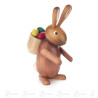 Hase mit Eierkorb braun gebeizt 17cm