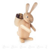 Hase mit Eierkorb natur 17cm
