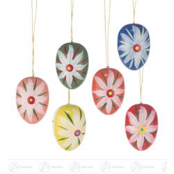 Behang Ostereier mit Blumen...