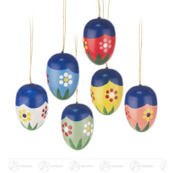 Behang Ostereier mit Blumen...