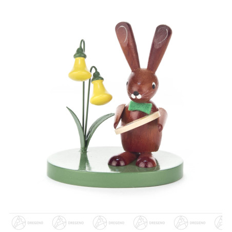 Hase mit Farbpalette und Blumen 7cm