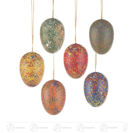 Behang Ostereier gesprenkelt (6) 3,5cm