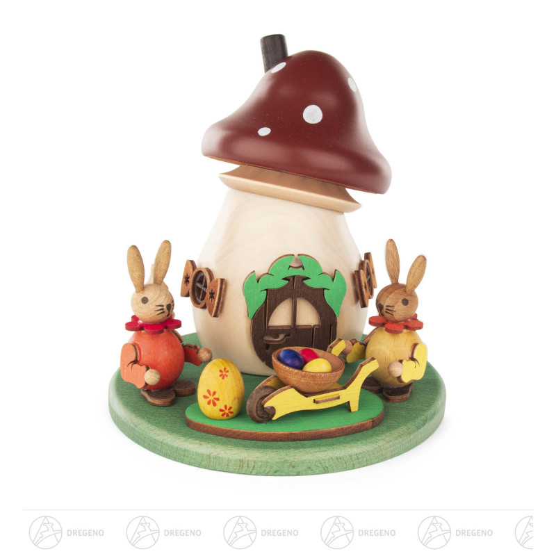Räucherpilz mit Osterhasen 16cm