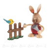 Hase Stupsi mit Vogel 11cm