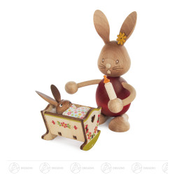 Hase Stupsi mit Wiege 12cm