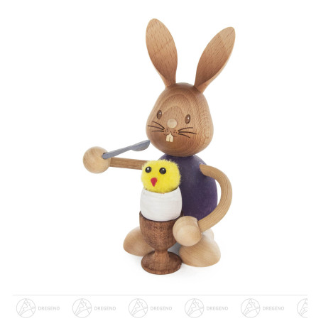 Hase Stupsi mit Eierbecher und Küken 12cm