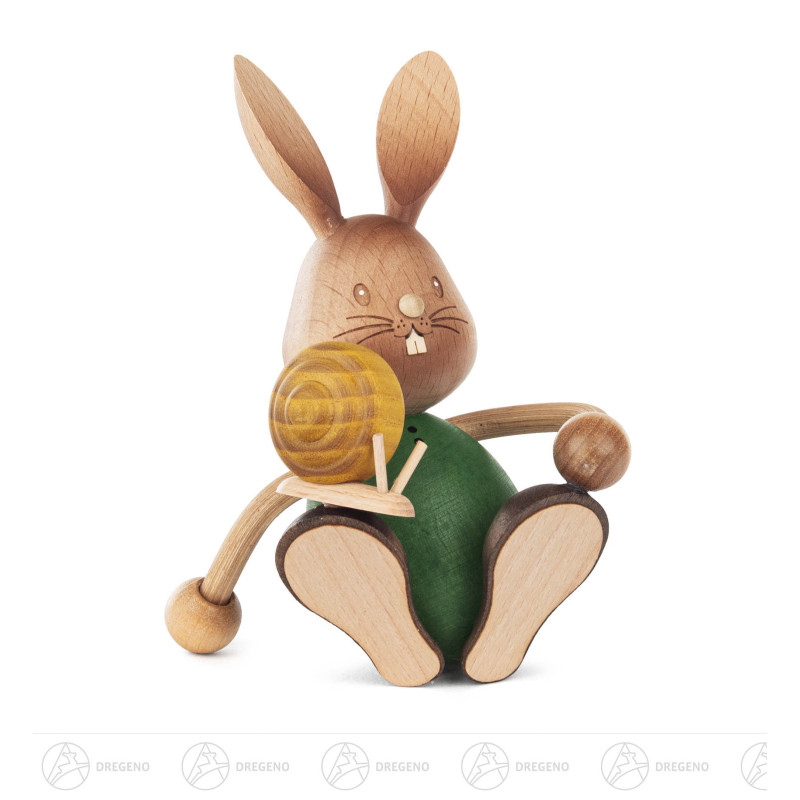 Hase Stupsi mit Schnecke 11x7cm