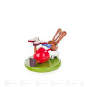 Hase klein liegend mit Schmetterling 4cm