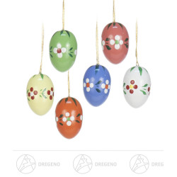 Behang Ostereier mit Blumen...
