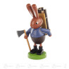 Hase mit Holztrage, groß 18cm