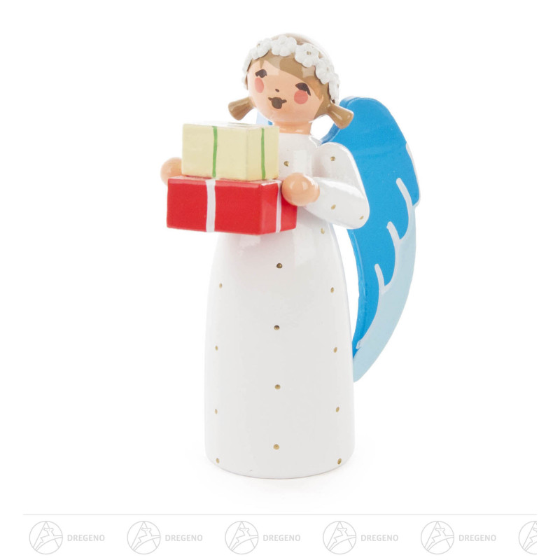 Engel weiß mit Paket 7cm