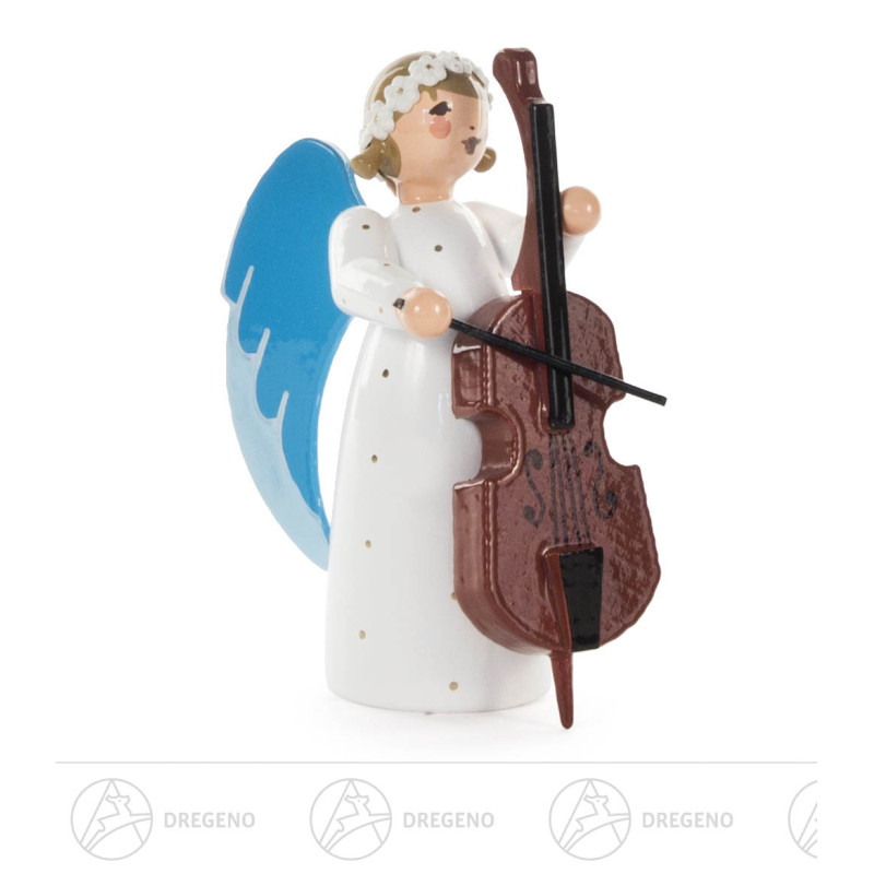 Engel mit Bass, stehend 7cm