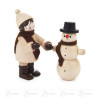 Schneemannbauer mit Schneemann natur (2) 6cm
