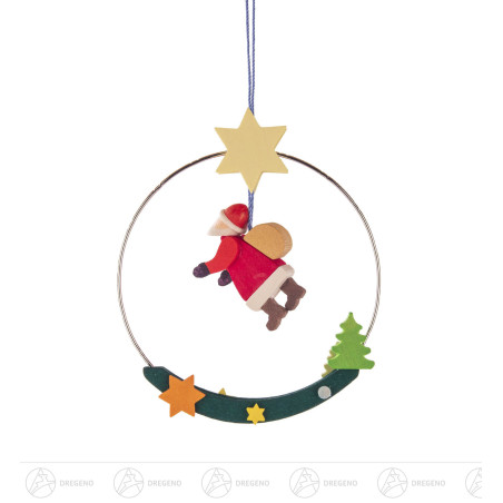 Behang Weihnachtsmann im Ring 8cm