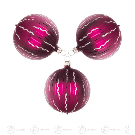 Thüringer Christbaumschmuck Kugel 8cm beere matt (3)