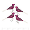 Thüringer Christbaumschmuck Vogel beere matt (4) 13cm