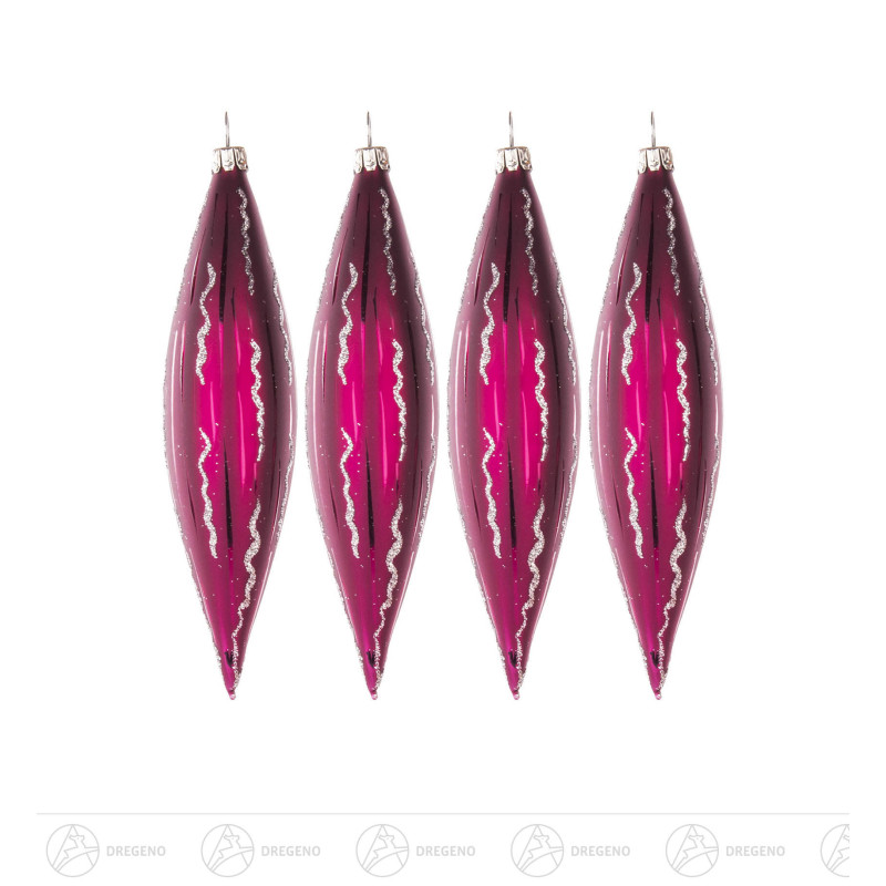 Thüringer Christbaumschmuck Olive 14cm beere matt (4)