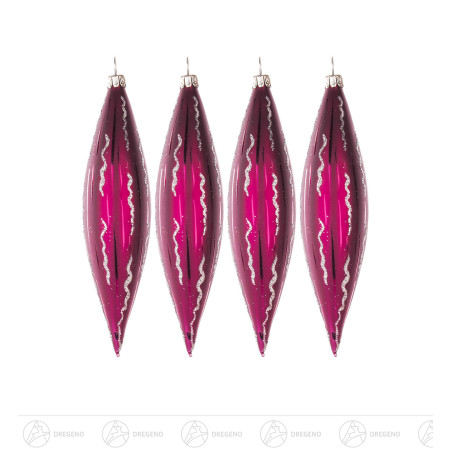 Thüringer Christbaumschmuck Olive 14cm beere matt (4)