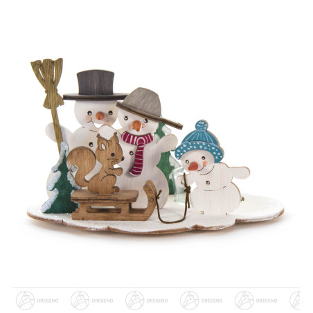 Bastelset Teelichthalter Schneemänner 16x10x10,5cm