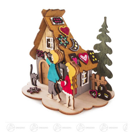 Bastelset Teelichthalter Hänsel und Gretel 12x16cm