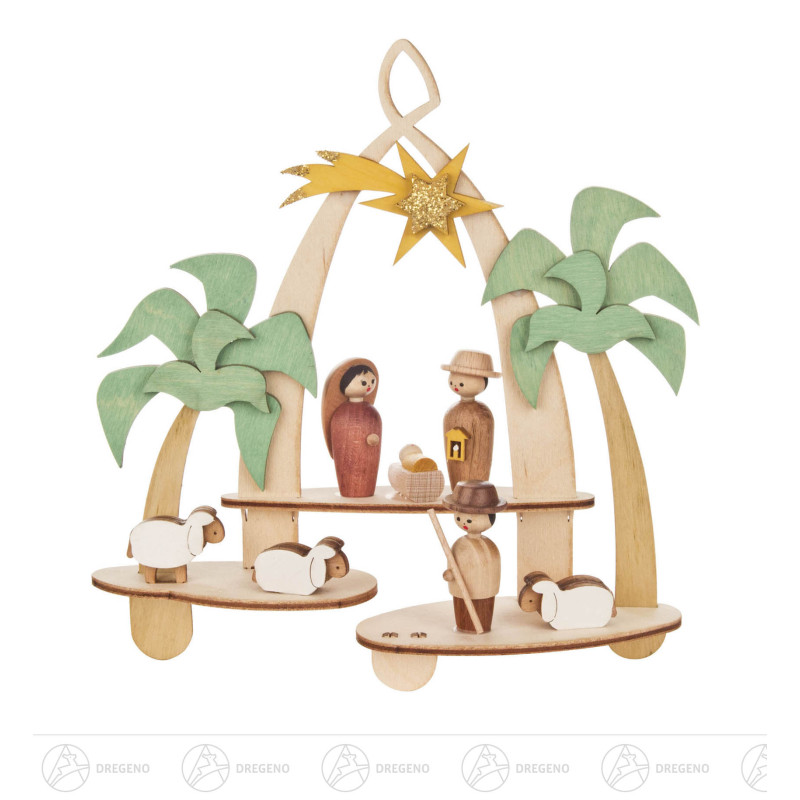 Bastelset Fensterbild Krippe 18x18cm