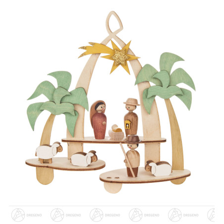 Bastelset Fensterbild Krippe 18x18cm