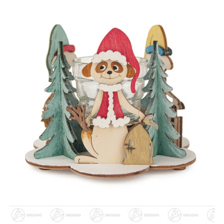 Bastelset Teelichthalter Erdmännchen 16x25cm