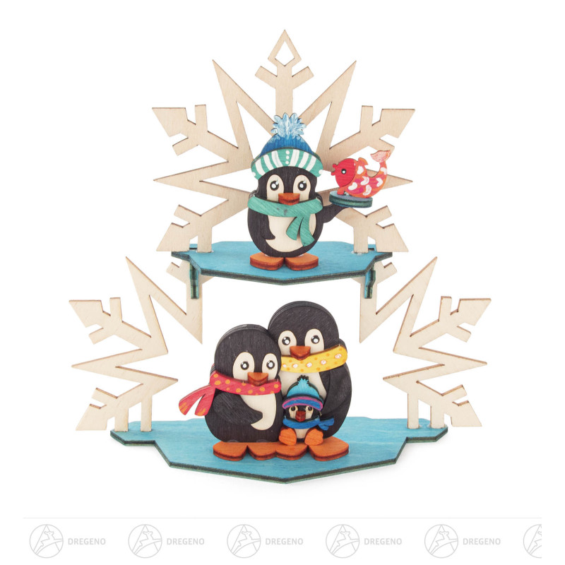 Bastelset Fensterbild  Pinguinfamilie17x6cm