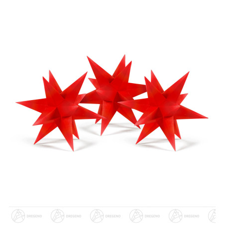 Bastelset Adventsstern (3 Stück) rot 16cm
