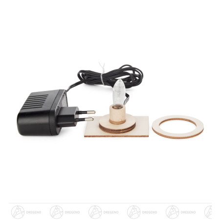 Beleuchtungsset für Lichterhaus mit Steckernetzteil 12V