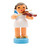 Engel stehend mit E-Geige, blaue Flügel 6cm