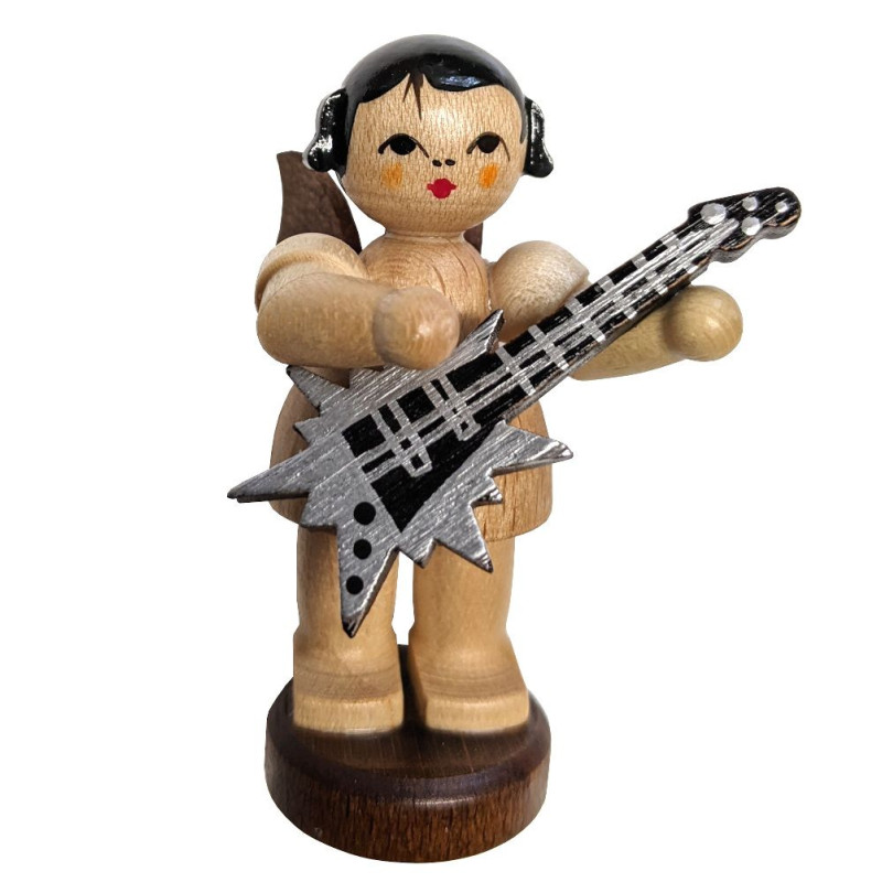 Engel stehend groß mit Sterngitarre, natur