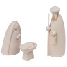 Heilige Familie weiß lasiert 3-teilig 12cm