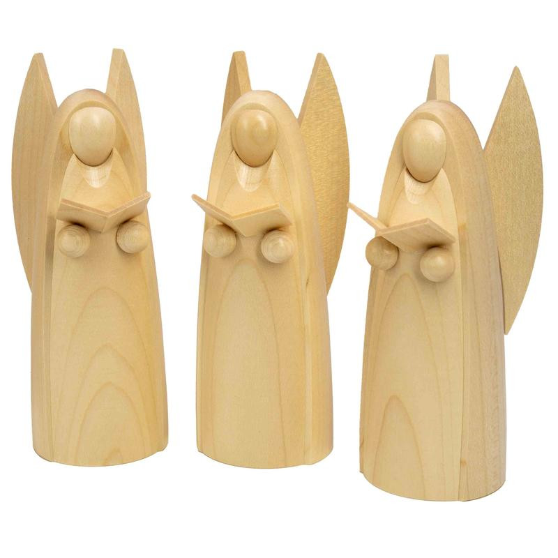 Halleluja-Engel natur 3-teilig 12cm