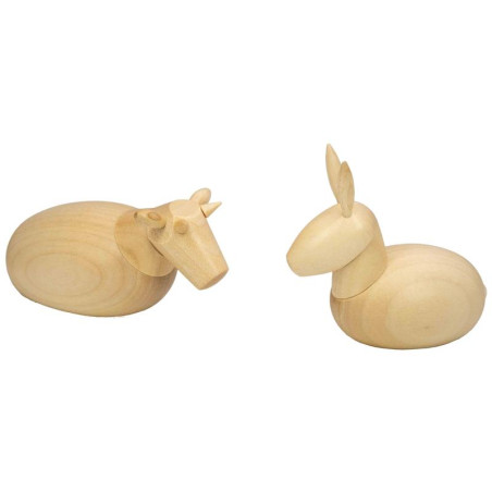 Ochse & Esel natur 7cm