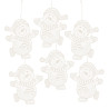 Behang Schneemann 6-teilig 6x 290771  Plauener Spitze 9cm