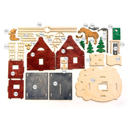 Bastelset Spardose Schwedenhaus 16x13cm