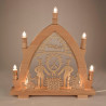 Leuchterbogen mit Bergleuten elektrisch beleuchtet 43x42cm